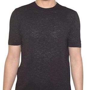 Jakamen Black Crinkle Textured Slim Fit T-Shirt